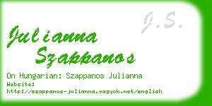 julianna szappanos business card